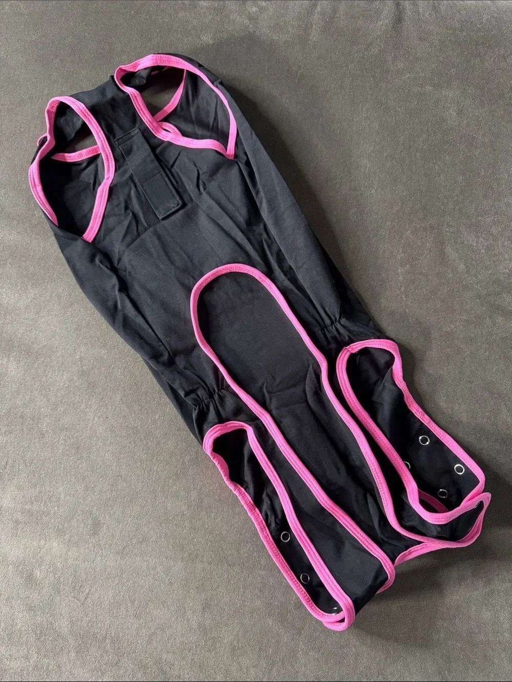 Dog Female Black Pink Post Operative Surgery Recovery Suit for Spaying XL NEW